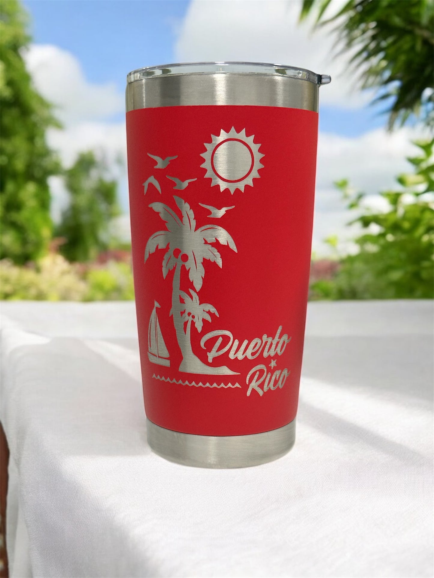 20 Oz Puerto Rico Stainless Steel Tumbler