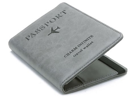 Pu Leather Strap Passport Bag RFID Passport Holder Protective Cover Travel Wallet Card Bag Ticket Holder Pass Cover