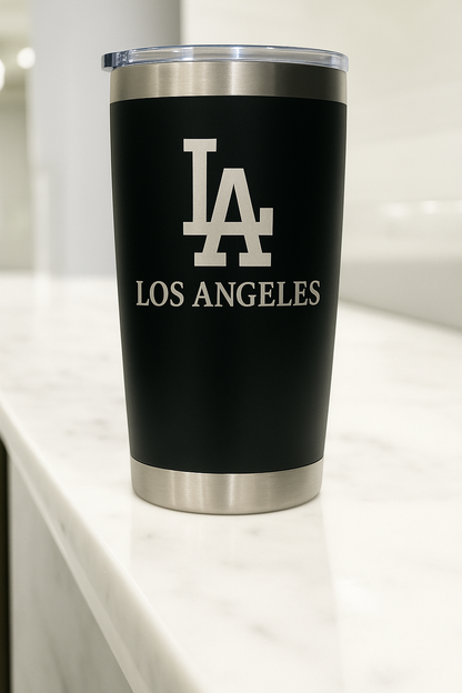 Los Angeles Dodgers Tumbler: 20 oz Stainless Steel, Vacuum Insulated