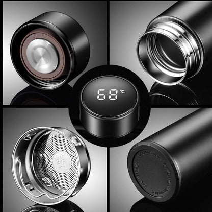 Tesla Digital Water Bottle, Leak-proof,Water Bottles, Stainless Steel Vacuum Insulated Bottle.