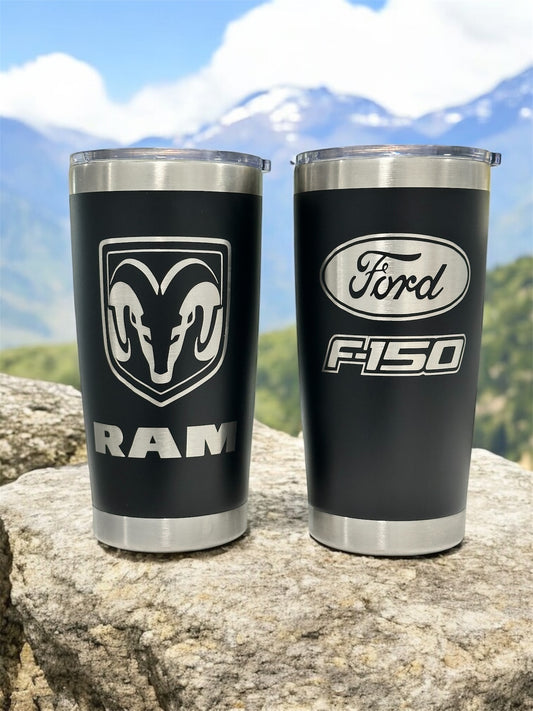 SET OF 2 20 Oz  Stainless Steel Tumbler ANY DESIGN.