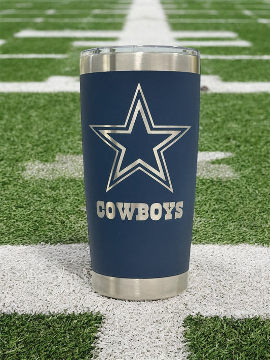 20 Oz COWBOYS Stainless Steel Tumbler