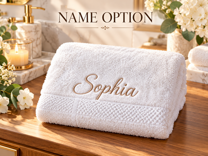 Script name Sophia custom embroidery washcloth