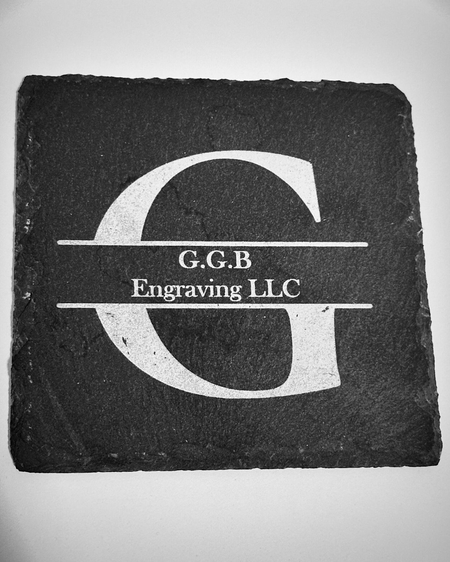 Personalized Slate Coaster Set, Monogram Family Name Gift