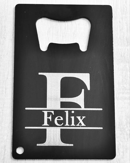 5 Pack Personalized Credit Card Bottle Opener, Wallet Size Bottle Opener, Groomsmen Gift, Usher Gift, Father, Beer Opener, Bottle Opener