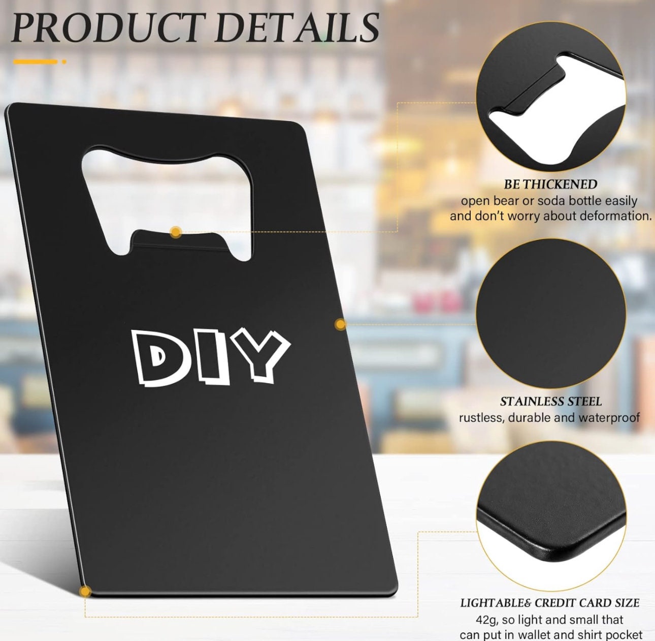 5 Pack Personalized Credit Card Bottle Opener, Wallet Size Bottle Opener, Groomsmen Gift, Usher Gift, Father, Beer Opener, Bottle Opener