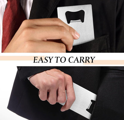 Pack of 5 Personalized Credit Card Bottle Opener, Wallet Size Bottle Opener, Groomsmen Gift, Usher Gift, Father, Beer Opener, Bottle Opener