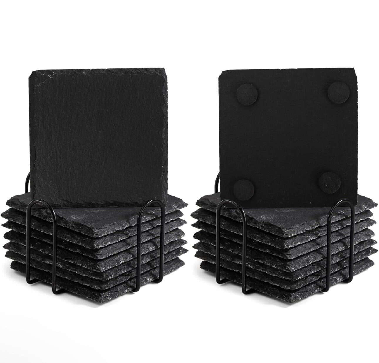 Personalized Slate Coaster Set, Monogram Family Name Gift