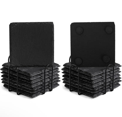 Personalized Slate Coaster Set, Monogram Family Name Gift