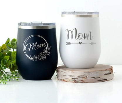 12oz Wine Tumbler with Lid Stemless Wine Glasses Double Wall Vacuum Travel Mugs stainless steel Coffee Cup for Cold & Hot Drinks or Wine.