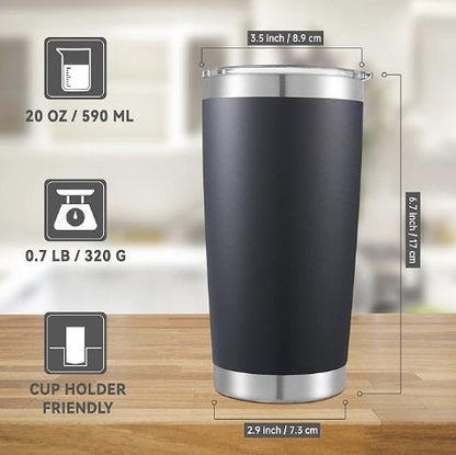 Jeep Tumbler: 20 oz Stainless Steel, Double Wall Insulated