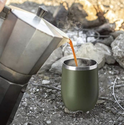 12oz Wine Tumbler with Lid Stemless Wine Glasses Double Wall Vacuum Travel Mugs stainless steel Coffee Cup for Cold & Hot Drinks or Wine.