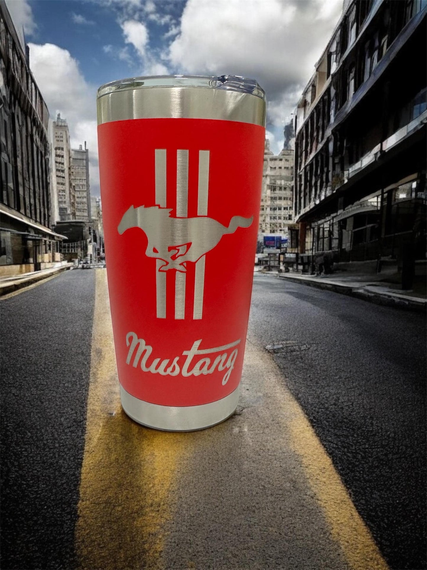 Ford Mustang Tumbler: 20oz Stainless Steel, Double Wall Insulated