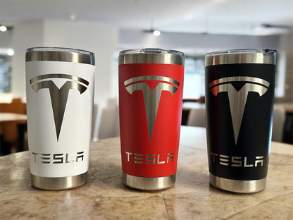 20 oz Tesla. Stainless Steel Tumbler Cup with Lid Double Wall Vacuum Insulated Powder Coated Cup for Hot and Cold Drinks.