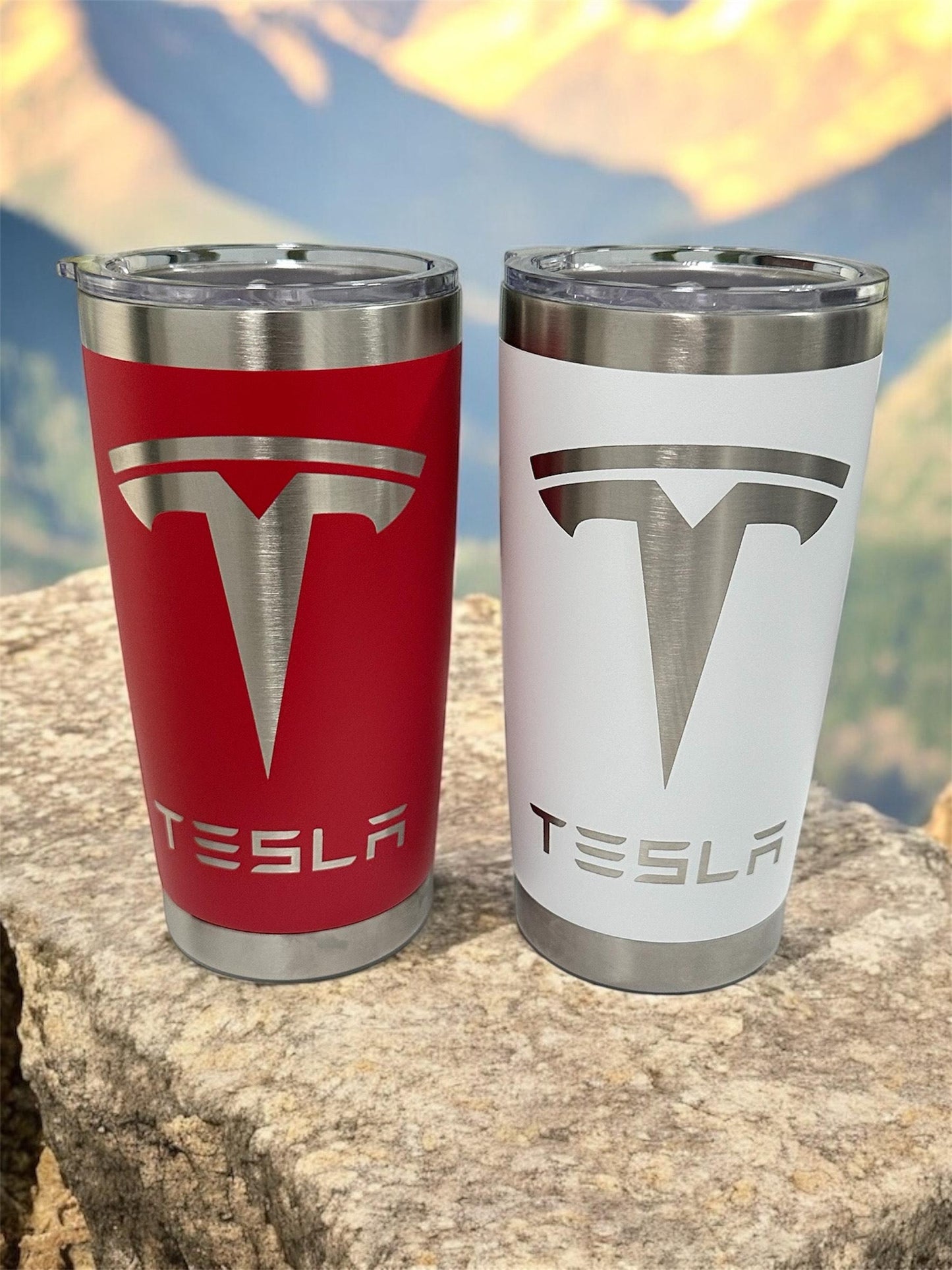 20 oz Tesla. Stainless Steel Tumbler Cup with Lid Double Wall Vacuum Insulated Powder Coated Cup for Hot and Cold Drinks.