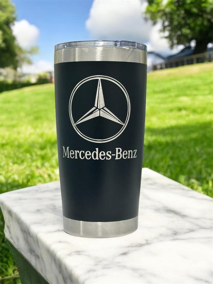 Mercedes Benz Tumbler: 20 oz Stainless Steel, Double Wall Insulated