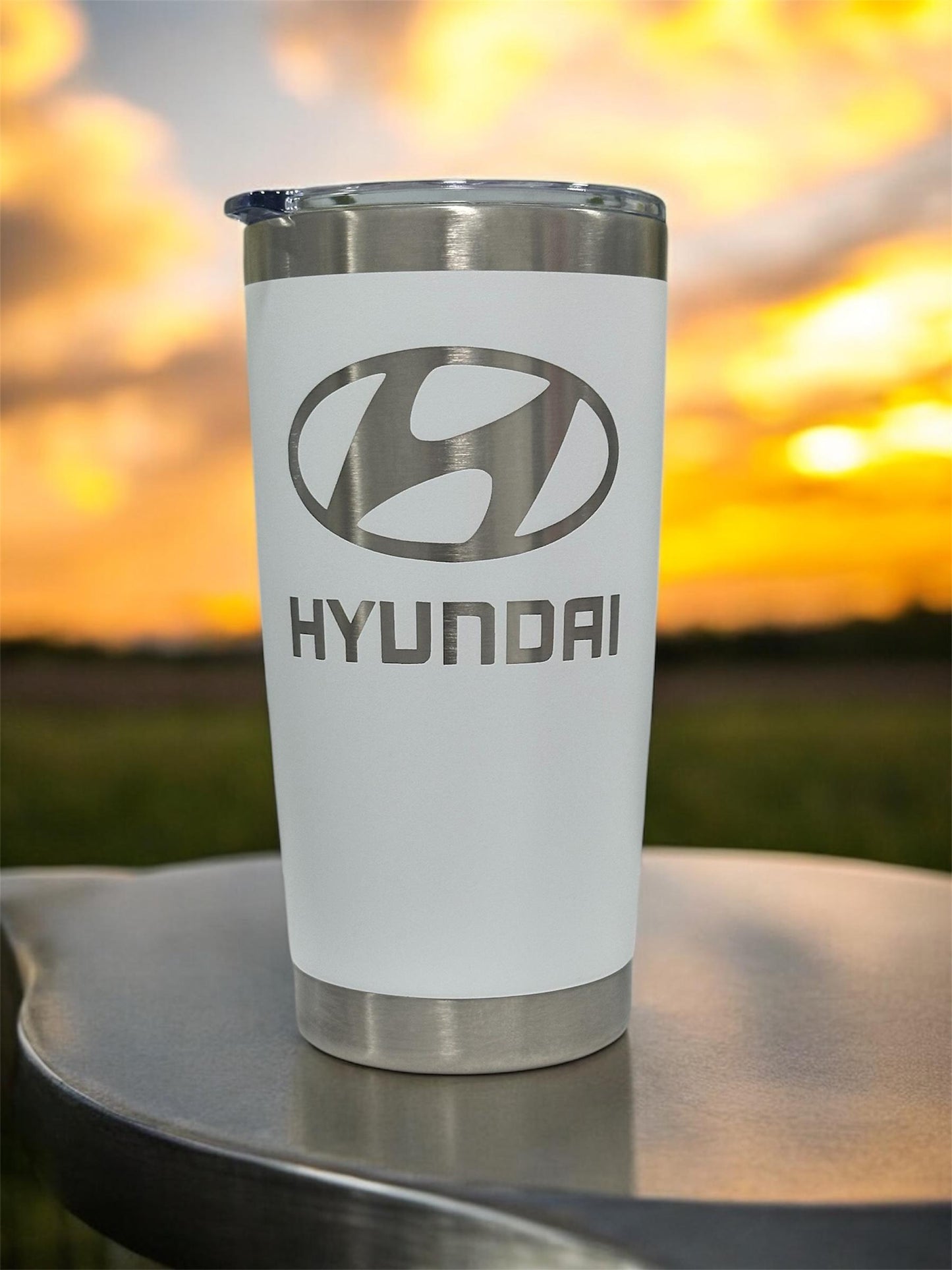 Hyundai 20 oz Stainless Steel Tumbler: Double Wall Insulated Cup