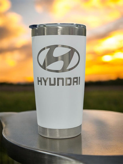 Hyundai 20 oz Stainless Steel Tumbler: Double Wall Insulated Cup