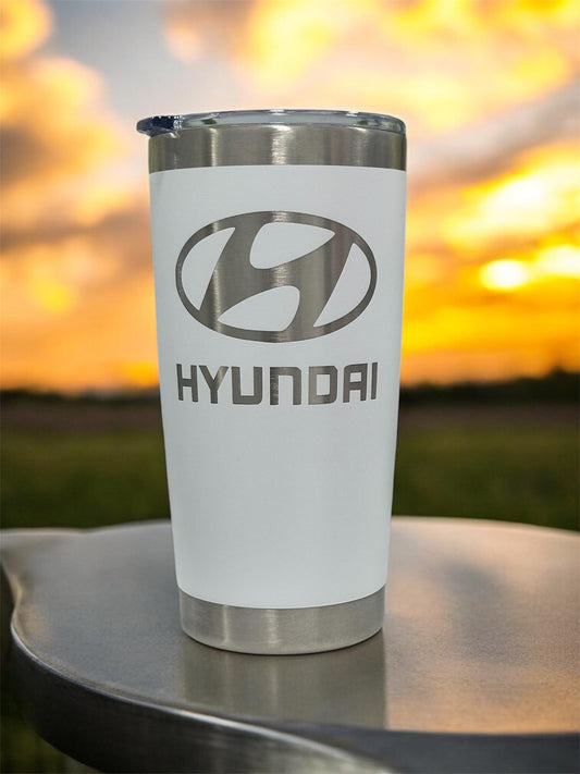 Hyundai 20 oz Stainless Steel Tumbler: Double Wall Insulated Cup