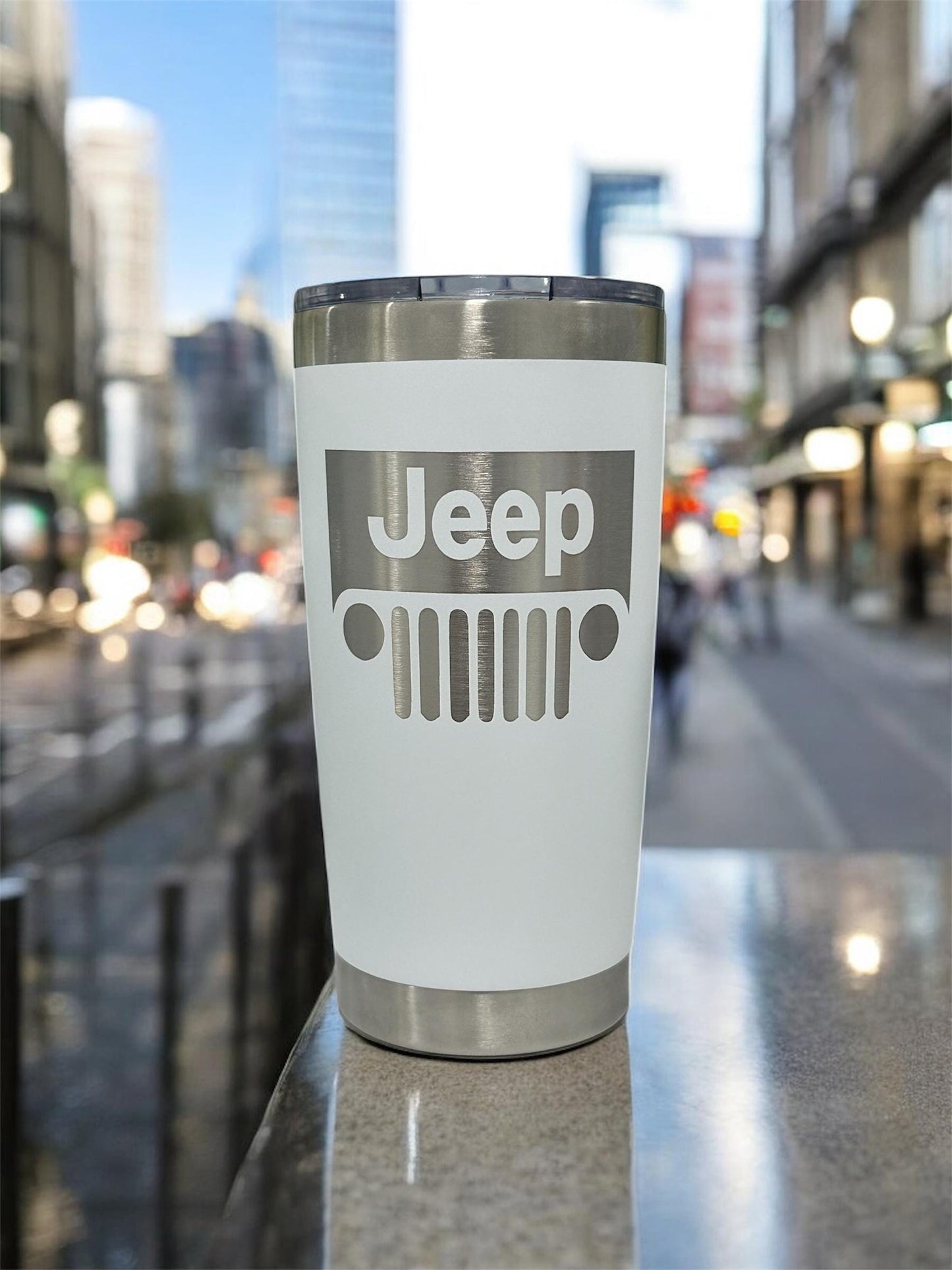 Jeep Tumbler: 20 oz Stainless Steel, Double Wall Insulated
