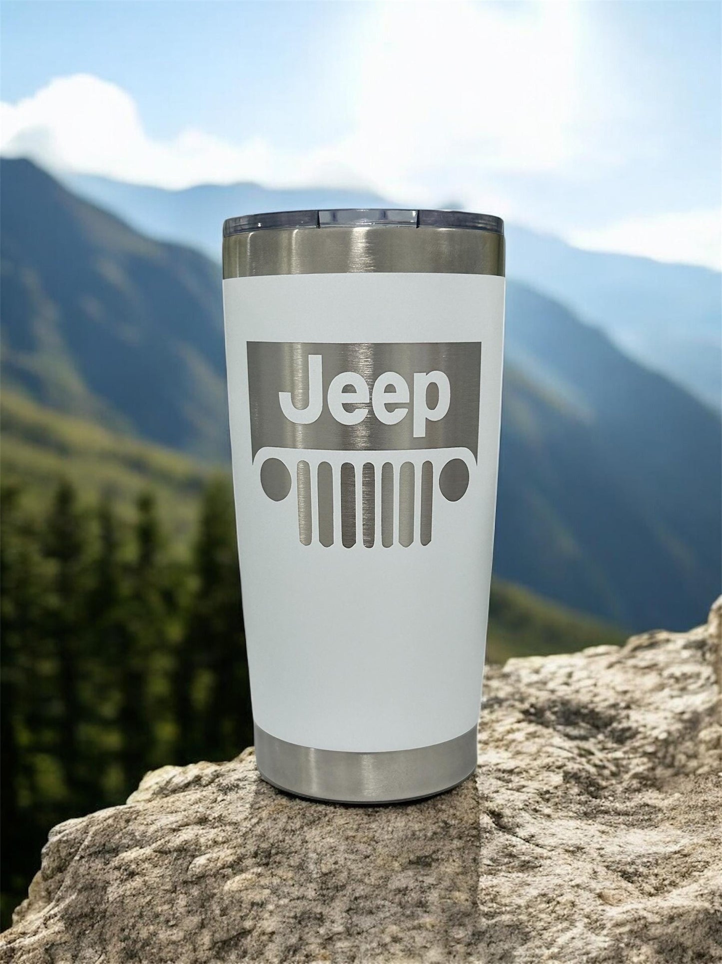 Jeep Tumbler: 20 oz Stainless Steel, Double Wall Insulated