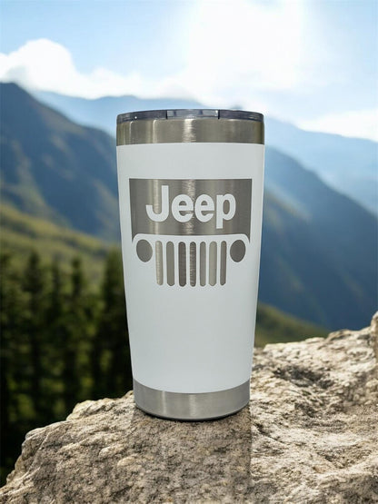 Jeep Tumbler: 20 oz Stainless Steel, Double Wall Insulated