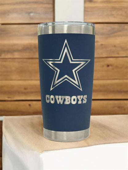 Cowboys Tumbler: 20oz Insulated Stainless Steel Cup