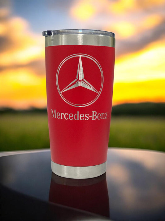 Mercedes Benz Tumbler: 20 oz Stainless Steel, Double Wall Insulated