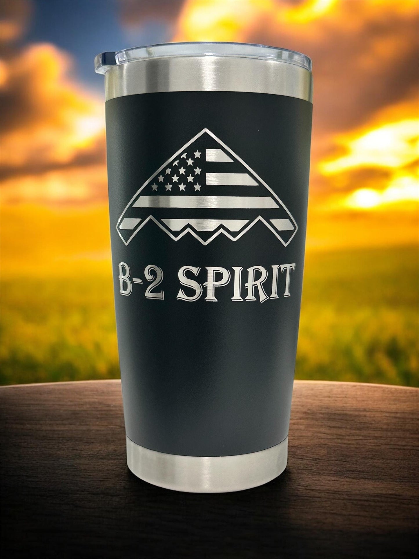 B-2 Spirit Tumbler: 20 oz Stainless Steel, Double Wall Insulated
