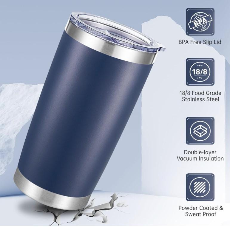 Ford Ranger Tumbler: 20 oz Stainless Steel, Vacuum Insulated
