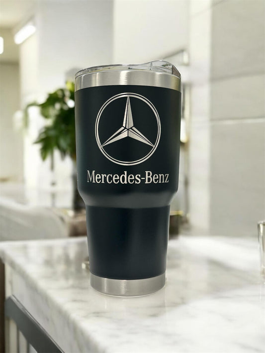 Mercedes Benz 30oz Tumbler: Stainless Steel, Double Wall Insulated