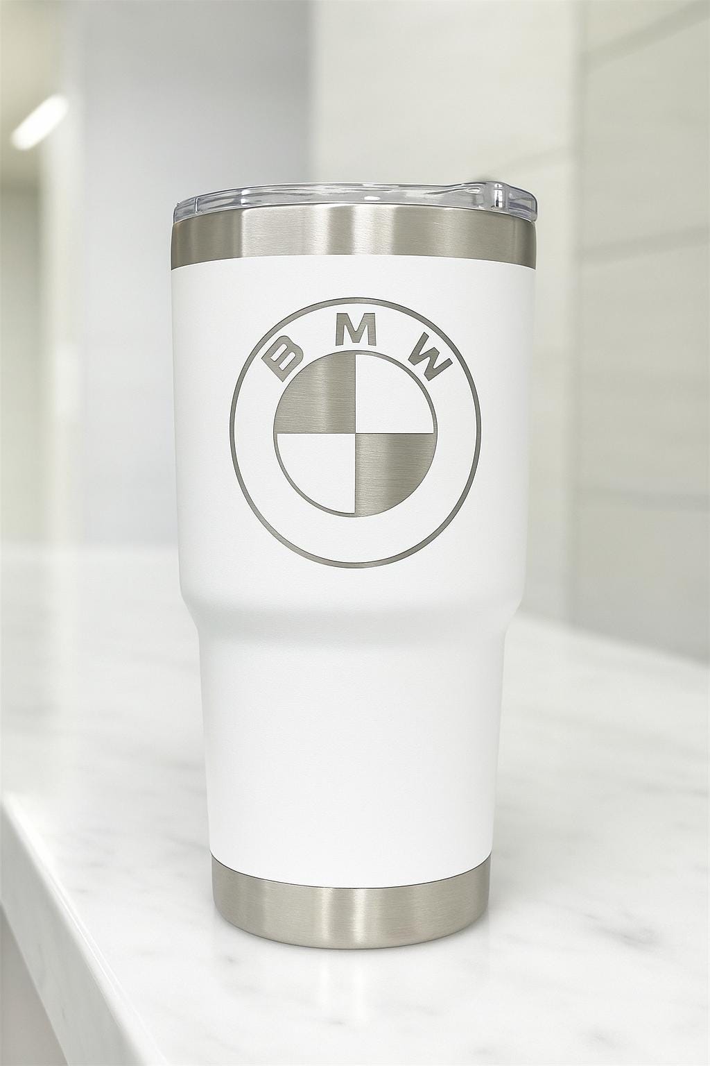 BMW 30oz Tumbler: Stainless Steel, Double Wall Insulated