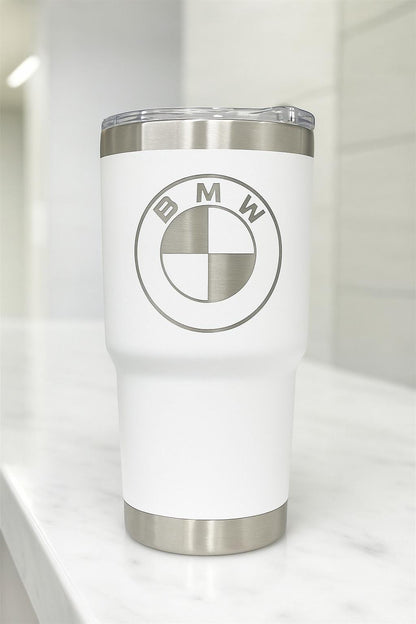 BMW 30oz Tumbler: Stainless Steel, Double Wall Insulated