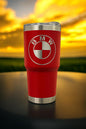 BMW 30oz Tumbler: Stainless Steel, Double Wall Insulated