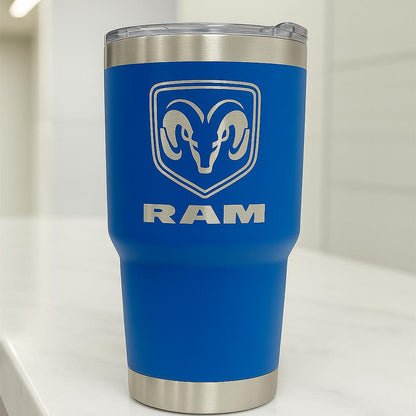 RAM Truck 30oz Tumbler: Stainless Steel, Double Wall Insulated