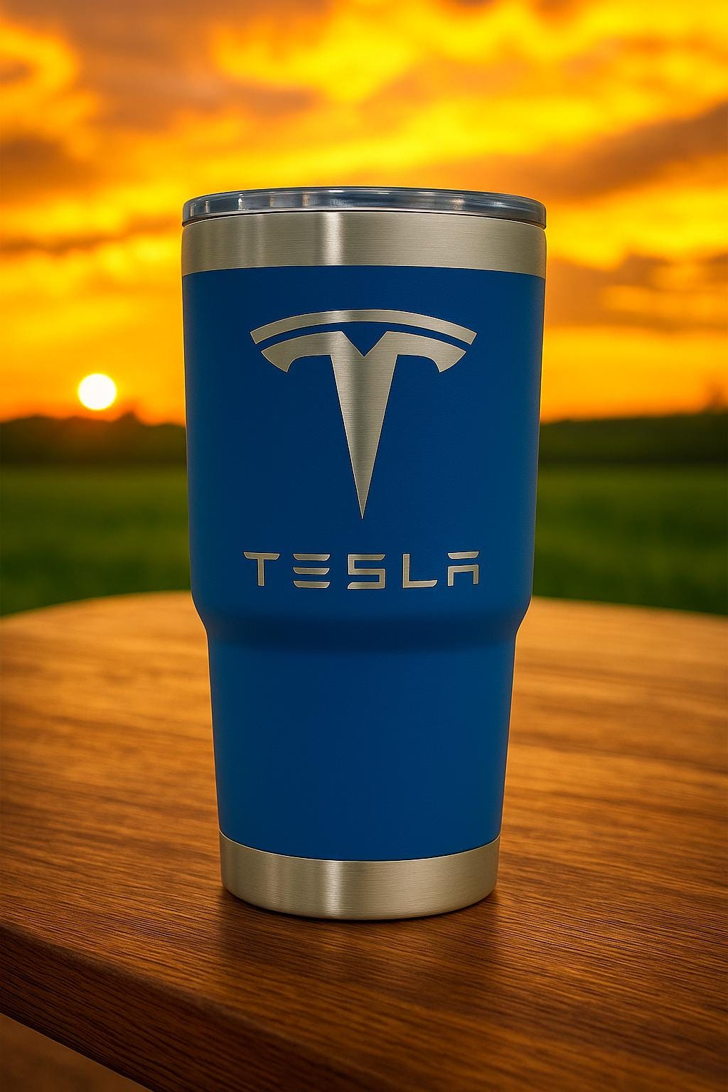 30 oz TESLA Tumbler Cup. Stainless Steel Tumbler with Lid Double Wall Vacuum Insulated Powder Coated Cup for Hot and Cold Drinks.