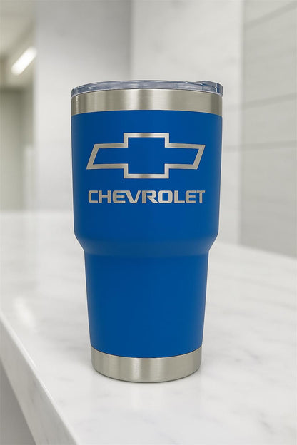 Chevrolet 30 oz Tumbler: Double Wall Insulated Stainless Steel Cup