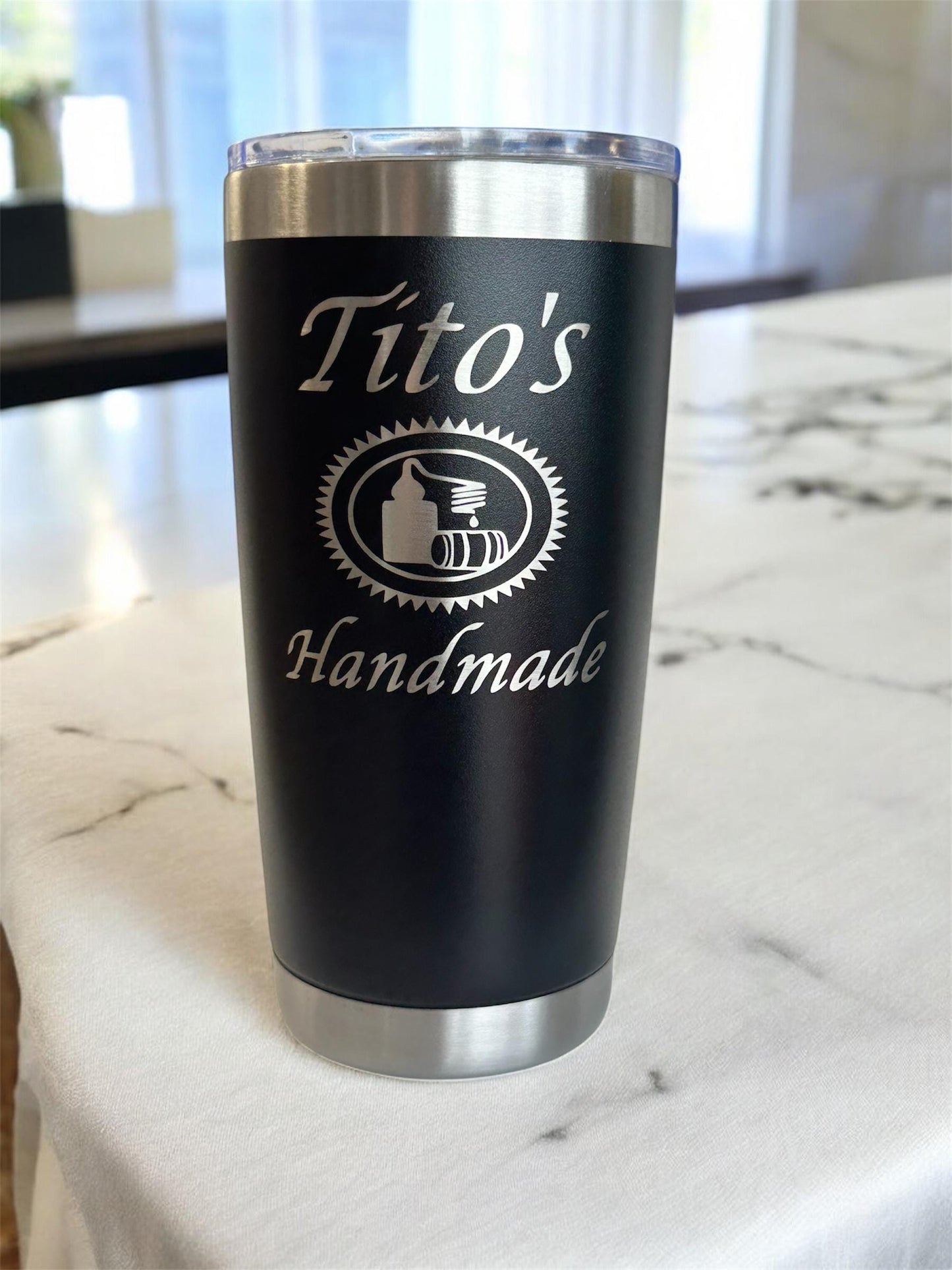 TITOS VODKA 20 oz Stainless Steel Tumbler: Double Wall Insulated Cup