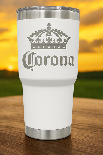 Corona 30oz Tumbler: Stainless Steel, Double Wall Insulated