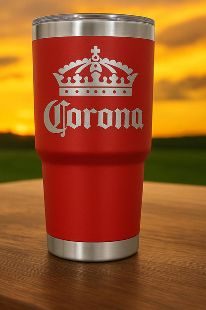 Corona 30oz Tumbler: Stainless Steel, Double Wall Insulated