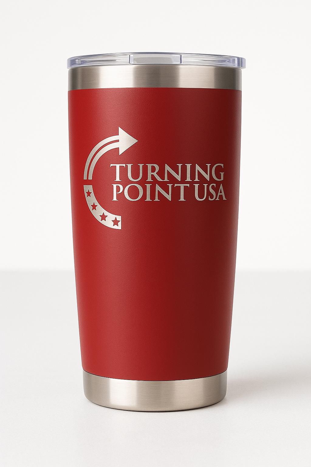 Turning Point USA Tumbler: 20oz Insulated Stainless Steel, Charlie Kirk