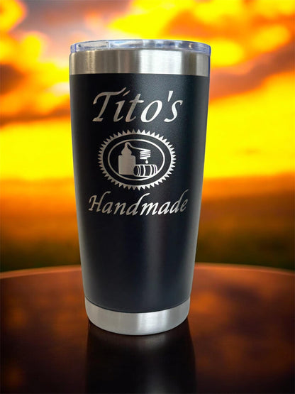 TITOS VODKA 20 oz Stainless Steel Tumbler: Double Wall Insulated Cup