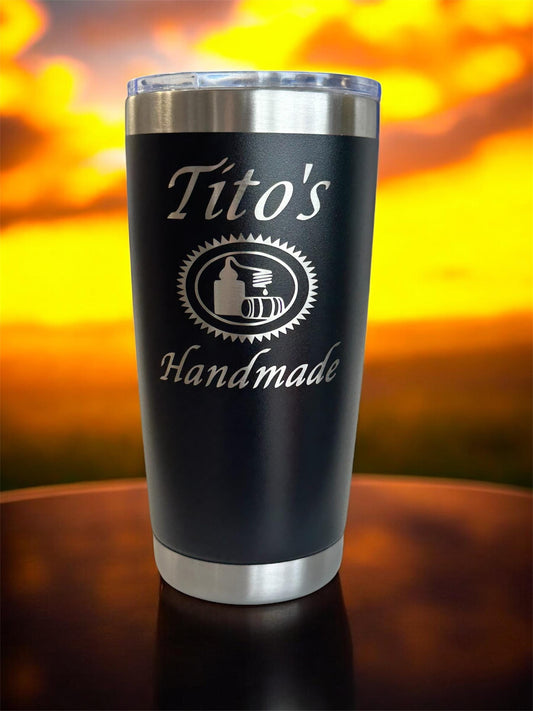 TITOS VODKA 20 oz Stainless Steel Tumbler: Double Wall Insulated Cup