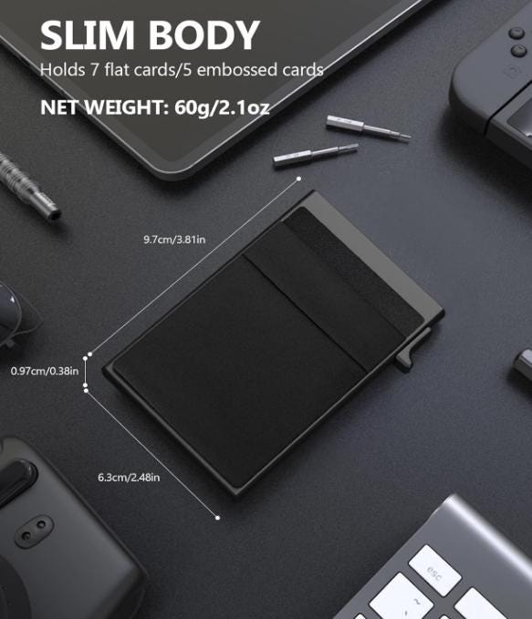 Laser Engraved USA Flag Slim Wallet: RFID Blocking Aluminum Card Holder