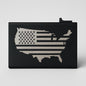 Laser Engraved USA Flag Slim Wallet: RFID Blocking Aluminum Card Holder