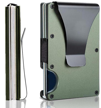 Engraved Metal RFID Wallet: Slim Minimalist Design. Turning Point.