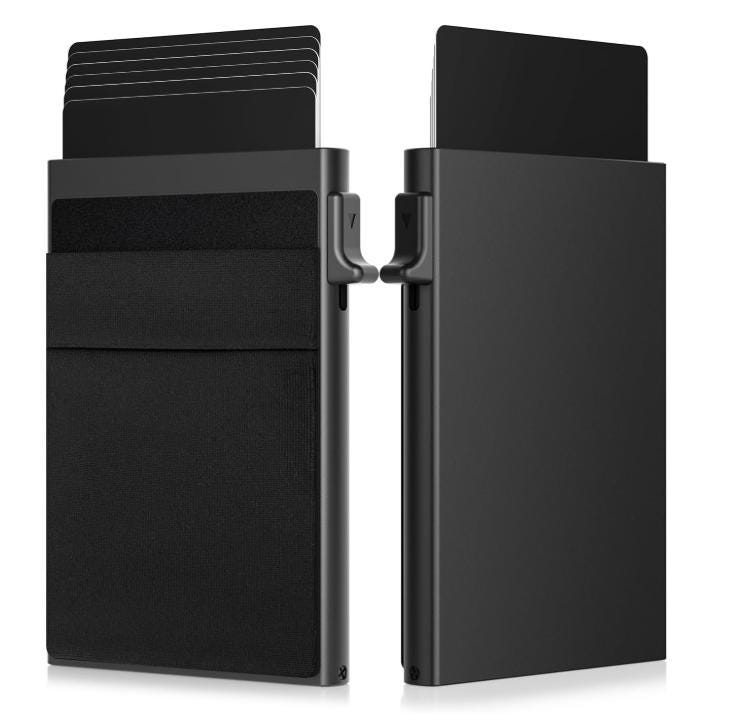 Laser Engraved USA Flag Slim Wallet: RFID Blocking Aluminum Card Holder