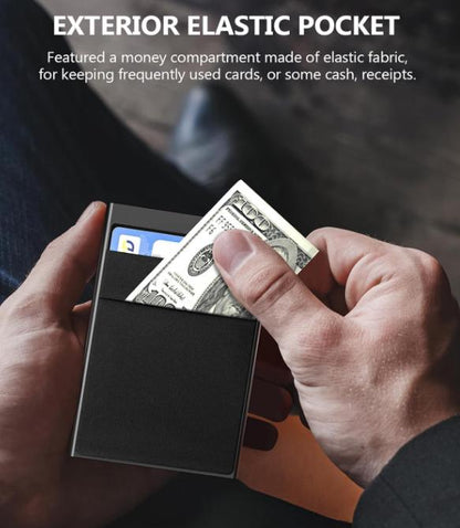 Laser Engraved USA Flag Slim Wallet: RFID Blocking Aluminum Card Holder