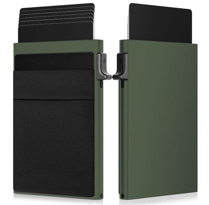 Laser Engraved USA Flag Slim Wallet: RFID Blocking Aluminum Card Holder