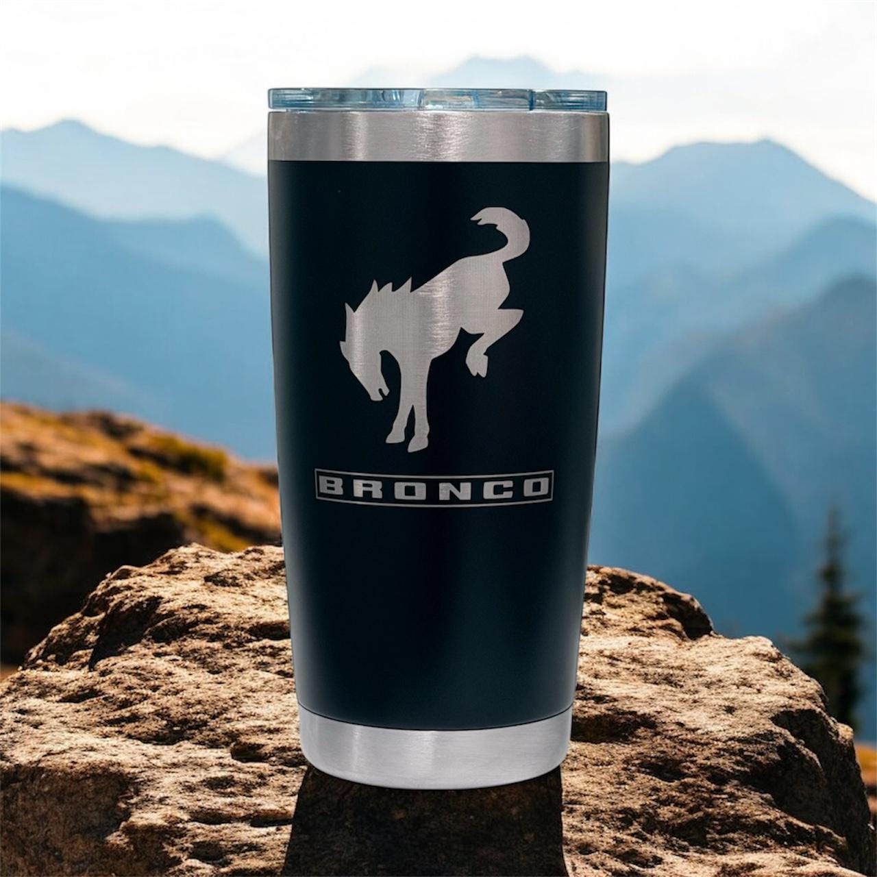 FORD BRONCO Corvette Tumbler: 20 oz Stainless Steel, Double Wall Insulated